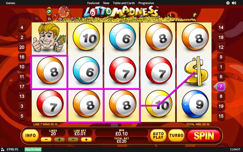 Встроенные бонусы и их особенности Lotto Madness