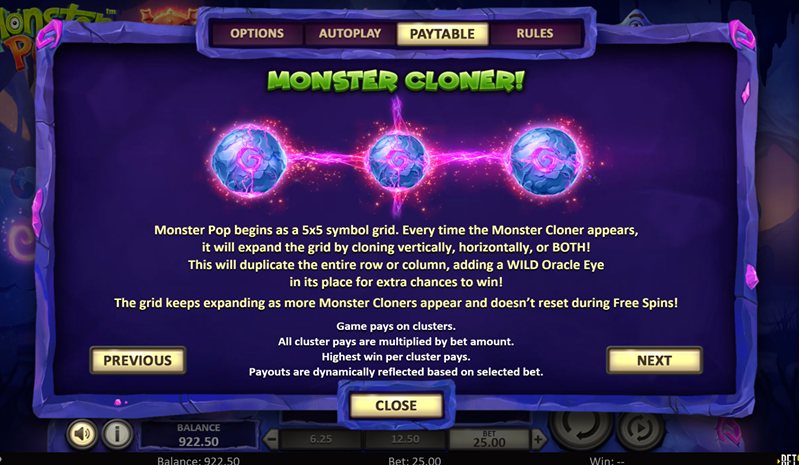 Бонусы слота Monster Pop