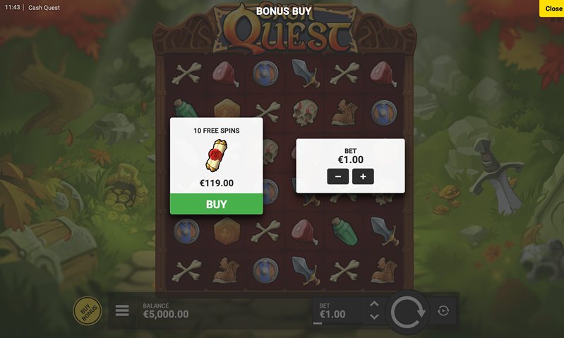 Бонус слота Cash Quest