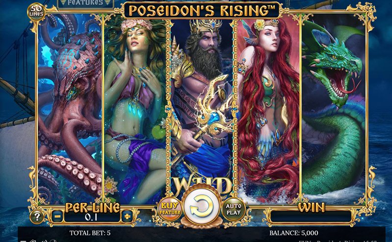 Дизайн слота Poseidon's Rising